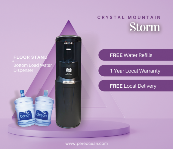 Pere Ocean Crystal Mountain Storm Hot And Cold Bottom Load Bottled Water Dispenser